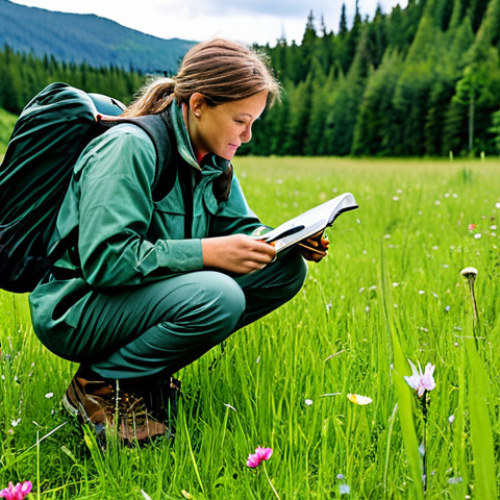 Field Biologist at Work**

"A professional field biologist, fully clothed in appropriate outdoor gear (hiking boots, cargo pants, field jacket), carefully observing a rare species of butterfly in a lush, green meadow. Safe for work, appropriate content, perfect anatomy, natural proportions, well-formed hands, bright daylight, high-quality photography, professional, family-friendly."

**