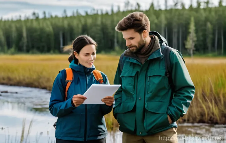 생물다양성 보전 관련 자격증 종류 - **Prompt:** A young, thoughtful Russian woman (20s) with long, flowing brown hair, dressed in a mode...