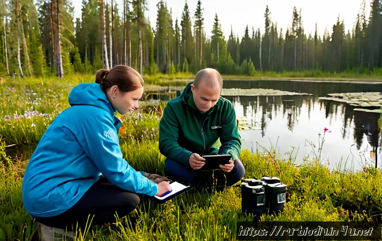 Home 16 생물다양성 보전 실무 경험 중요성 - Photorealistic conservation fieldwork in a Russian boreal forest, a diverse team of ecologists in pr...